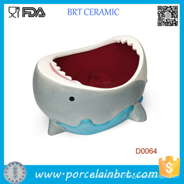 Venta al por mayor Cute Shark Attack Ceramic Bowl